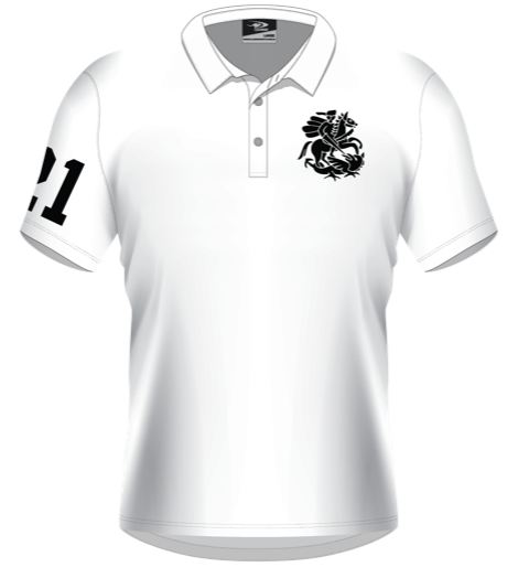 St George DRLFC 21 Polo - White with Black
